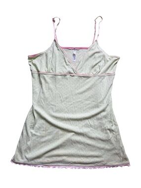 Lily of France Pale Mint Chemise with Pink Trim